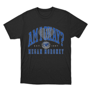 Am I Okay Rhinestone T Shirt Black