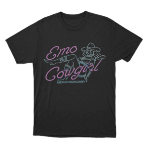 Emo Cowgirl T Shirt Black