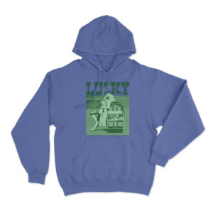 Lucky Portrait Hoodie Blue