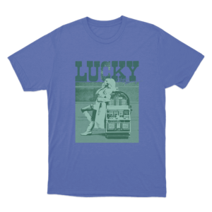 Lucky Portrait T Shirt Blue